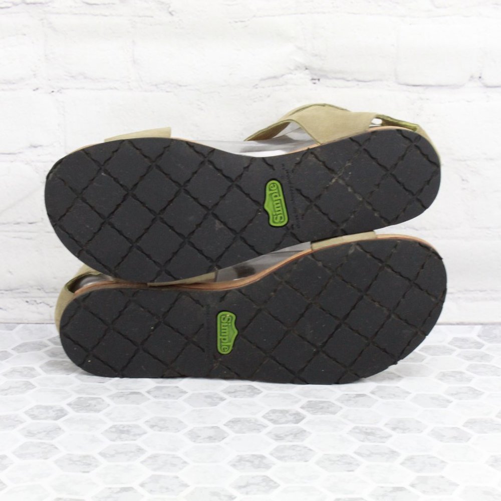 SALE! SIMPLE Brown Leather Gladiator Sandals 9.5 - Picture 8 of 8
